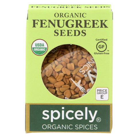 Spicely Organics - Organic Fenugreek Seeds - Case Of 6 - 0.45 Oz.