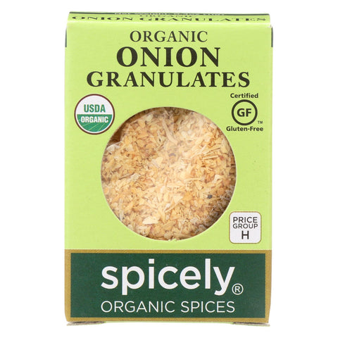 Spicely Organics - Organic Onion Granulates - Case Of 6 - 0.4 Oz.