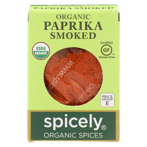 Spicely Organics - Organic Paprika - Smoked - Case Of 6 - 0.45 Oz.