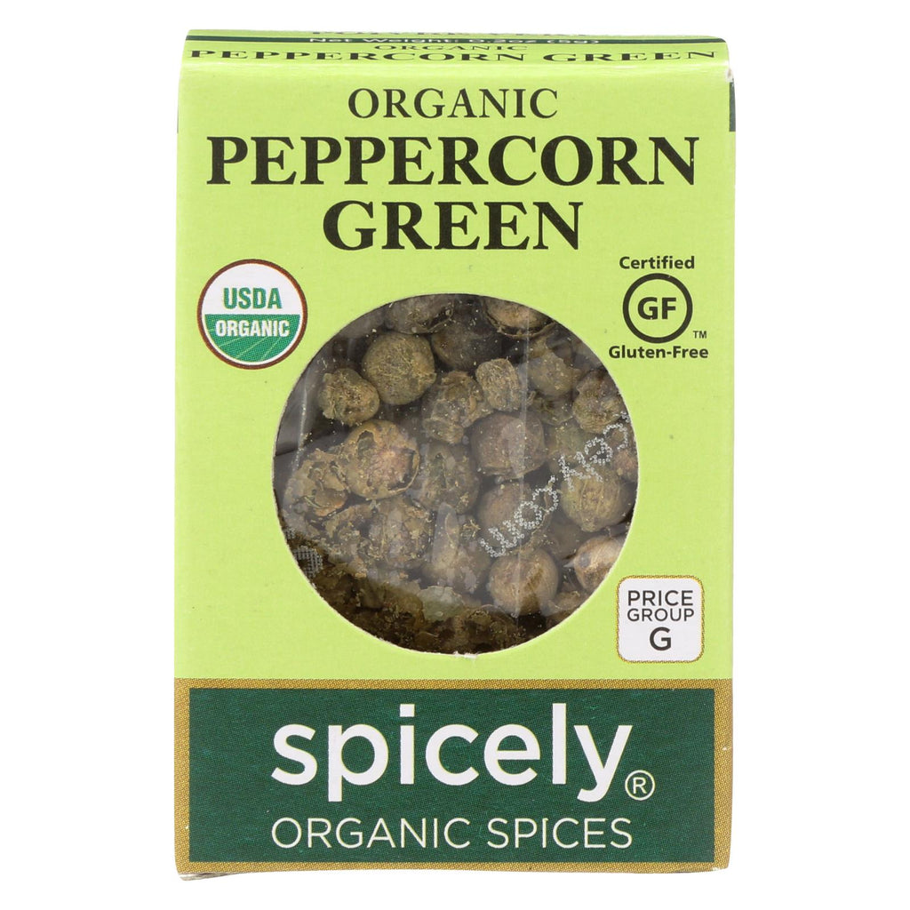 Spicely Organics - Organic Peppercorn - Green - Case Of 6 - 0.2 Oz.