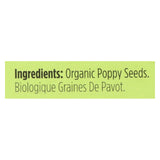 Spicely Organics - Organic Poppy Seeds - Case Of 6 - 0.4 Oz.