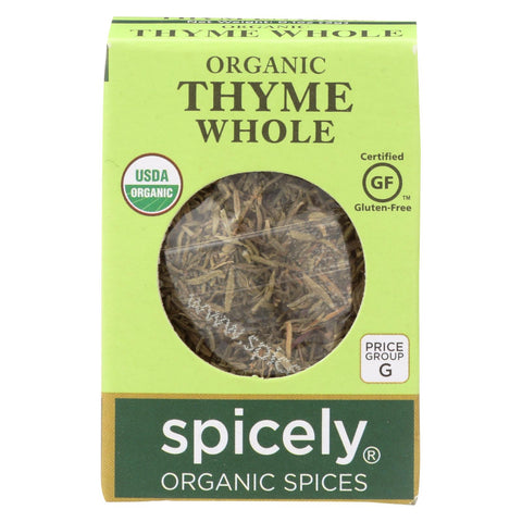 Spicely Organics - Organic Thyme - Case Of 6 - 0.1 Oz.