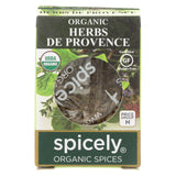 Spicely Organics - Organic Herbs De Provence Seasoning - Case Of 6 - 0.1 Oz.