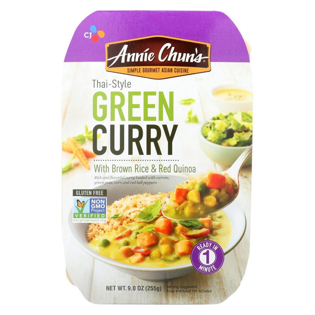 Annie Chun's  Medium Spicy Green Curry Ready Meal - Case Of 6 - 9 Oz