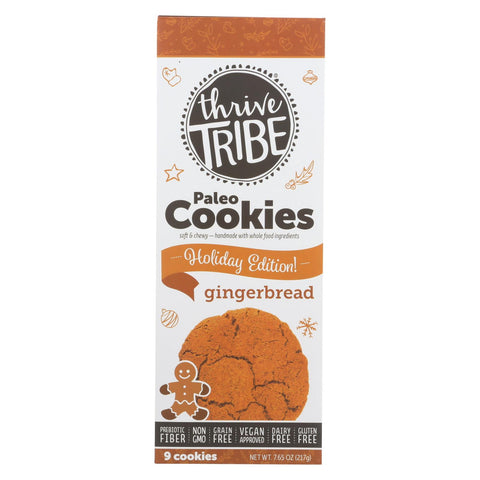 Thrive Tribe - Paleo Cookies - Gingerbread - Case Of 6 - 7.65 Oz.