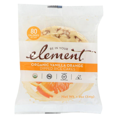 Element Rice Cake - Organic - Vanilla - Orange - Case Of 8 - 1.2 Oz