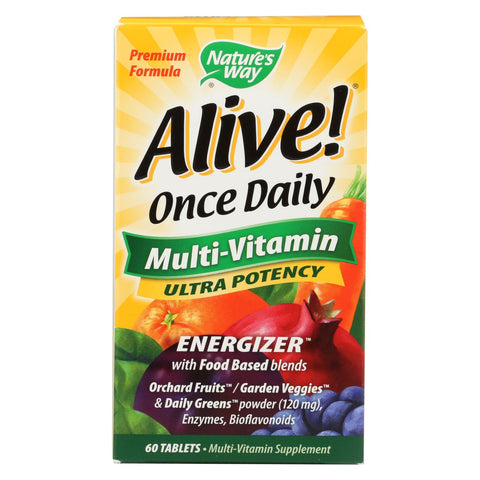 Nature's Way - Alive! Once Daily Multi-vitamin - Ultra Potency - 60 Tablets