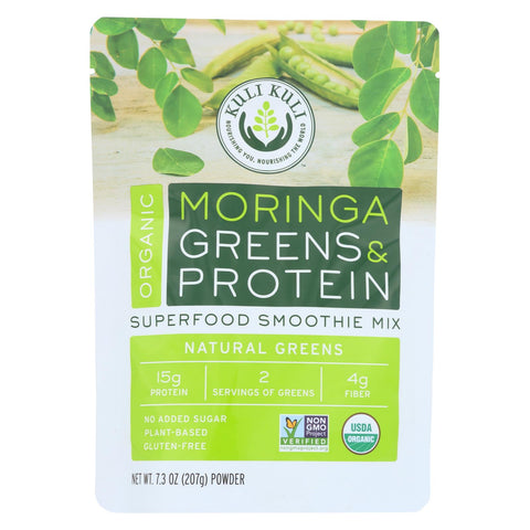 Kuli Kuli Moringa Greens And Protein Powder - Natural Greens - 7.3 Oz