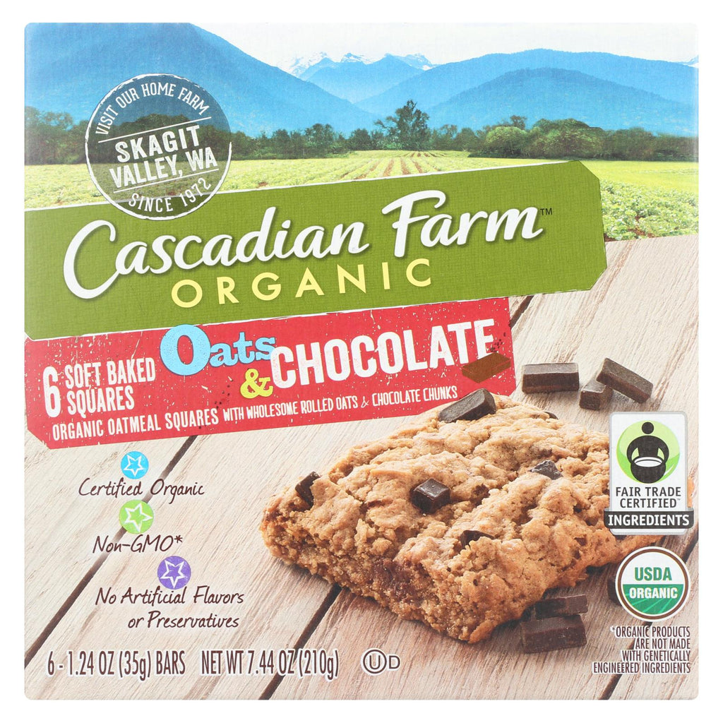 Cascadian Farm - Soft Baked Squares - Oats And Chocolate - Case Of 8 - 6-1.24oz.