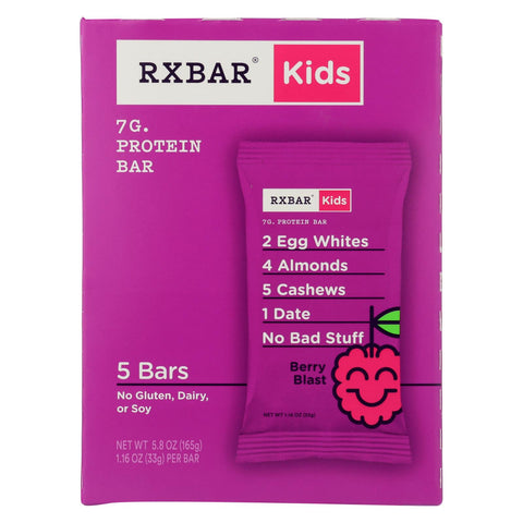 Rxbar - Kids Protein Bar - Berry Blast - Case Of 6 - 5-1.16 Oz.