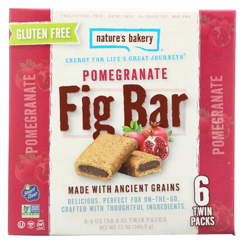 Nature's Bakery Gluten Free Fig Bar - Pomegranite - Case Of 6 - 2 Oz.