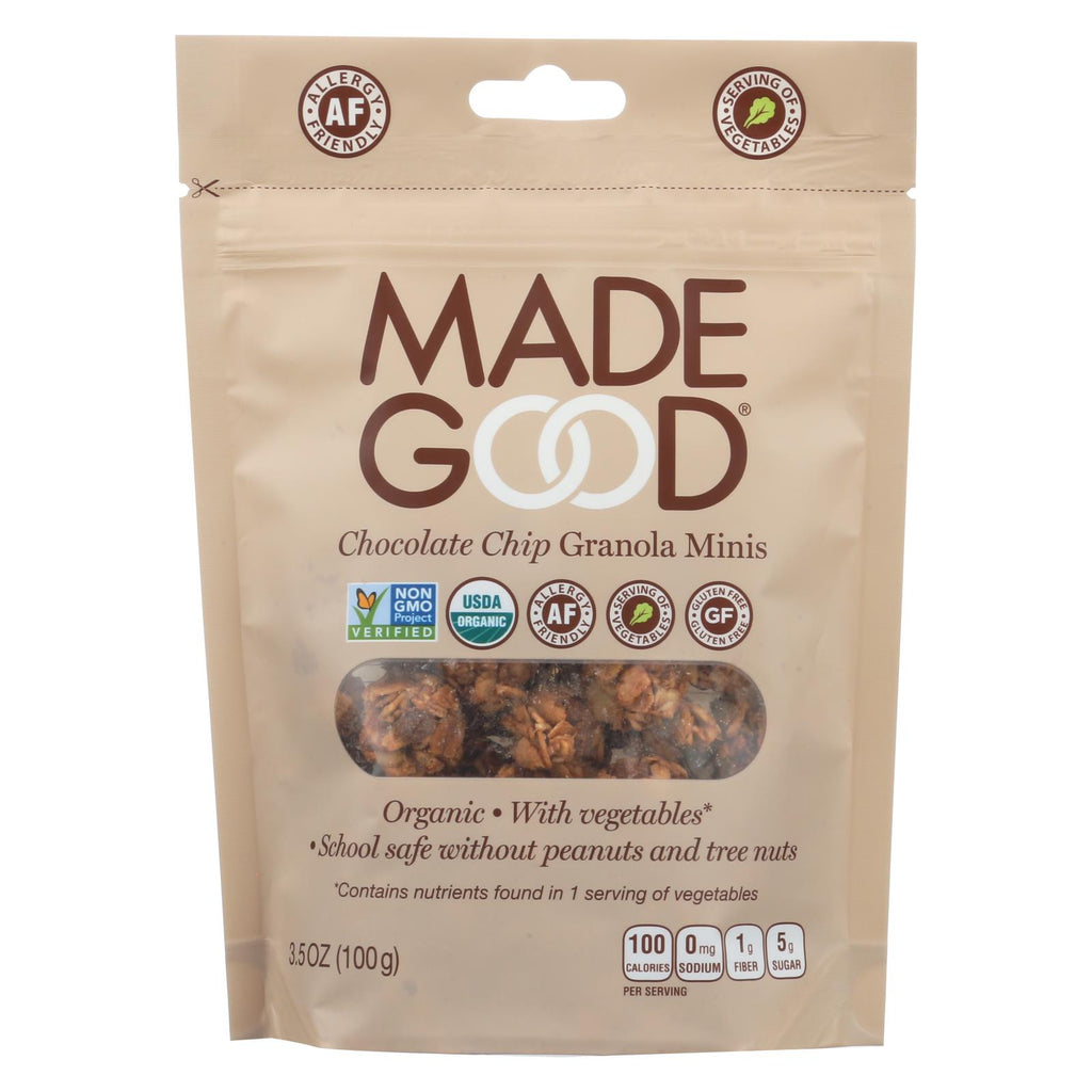 Made Good Granola Minis - Chocolate Chip - Case Of 6 - 3.5 Oz.