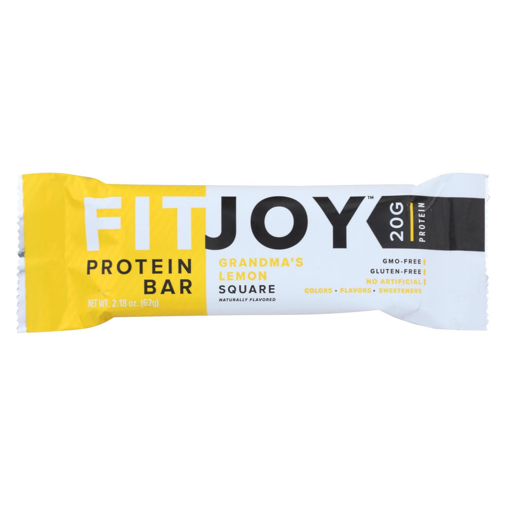 Fitjoy - Protein Bar - Grandma's Lemon Square - Case Of 12 - 2.18 Oz.