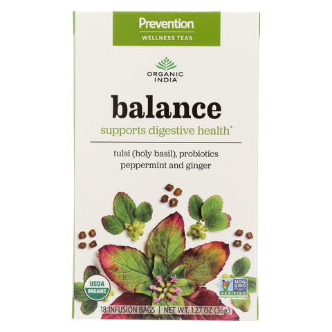 Organic India Organic Tea - Balance - Case Of 6 - 18 Count