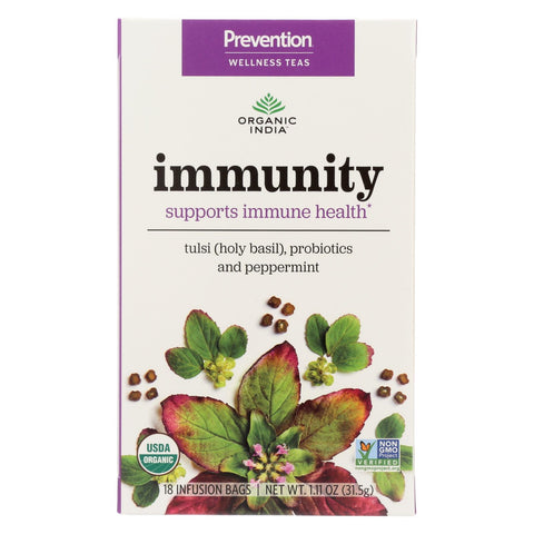 Organic India Organic Tea - Immunity - Case Of 6 - 18 Count