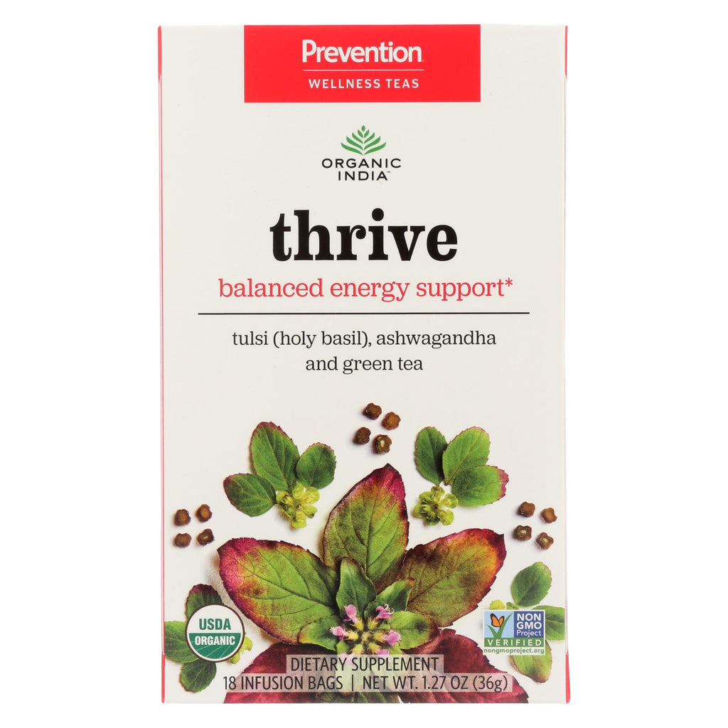 Organic India Organic Tea - Thrive - Case Of 6 - 18 Count