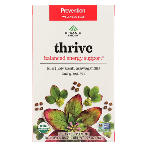 Organic India Organic Tea - Thrive - Case Of 6 - 18 Count