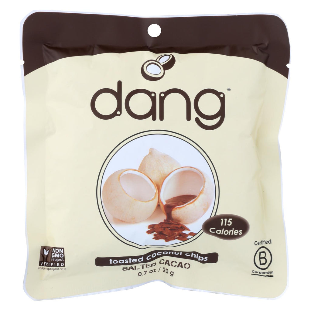 Dang - Toasted Coconut Chips - Salted Cacao - Case Of 24 - 0.7 Oz.