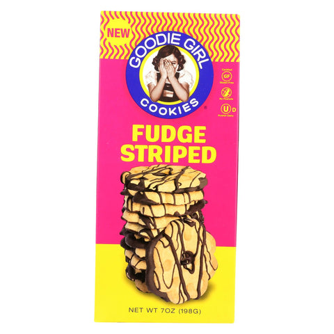 Goodie Girl Cookies - Cookies - Fudge Striped - Case Of 6 - 7 Oz.