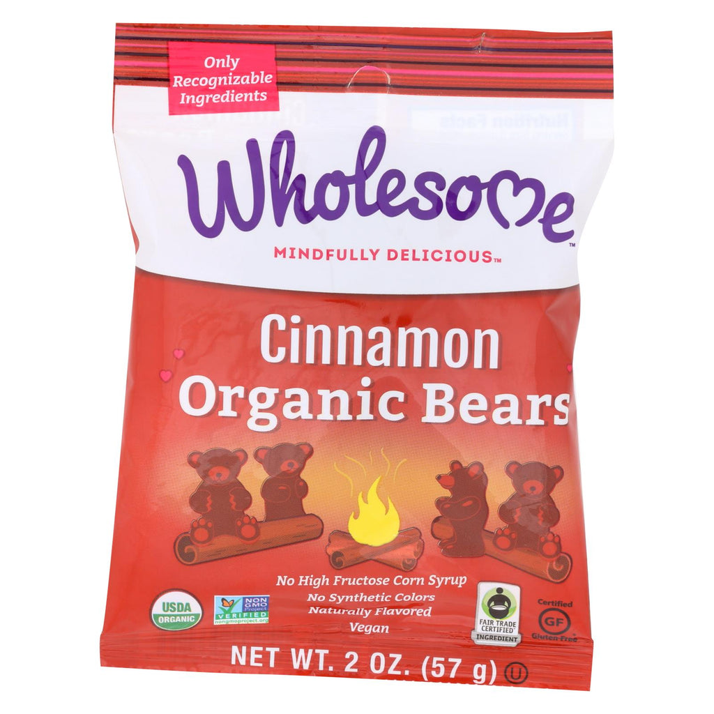 Wholesome! Candy - Organic - Cinnamon Bears - Case Of 12 - 2 Oz