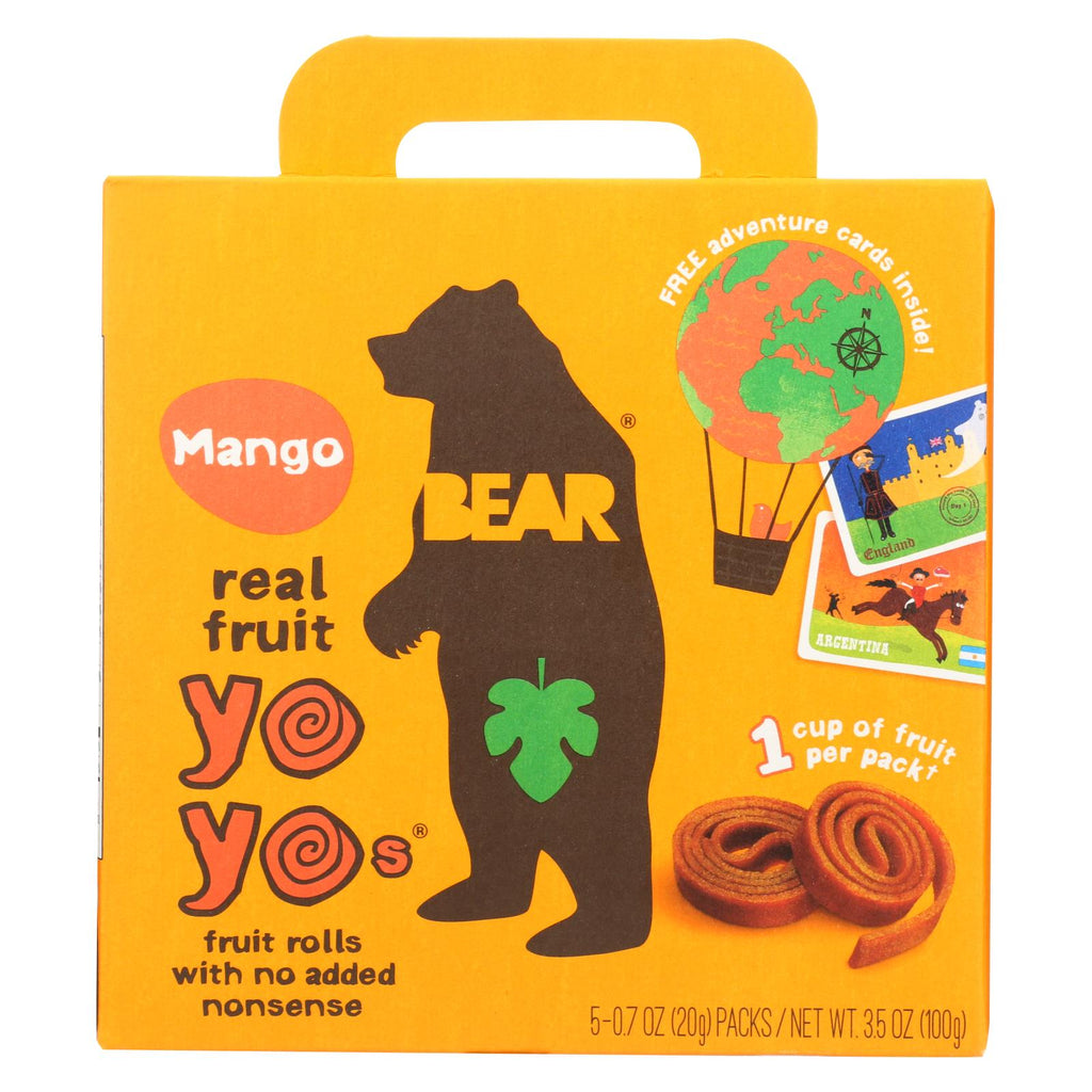 Bear Real Fruit Roll Yoyo - Mango - Case Of 6 - 3.5 Oz