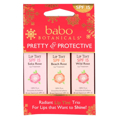 Babo Botanicals - Tinted Lip Balm - Holiday- .45 Oz.