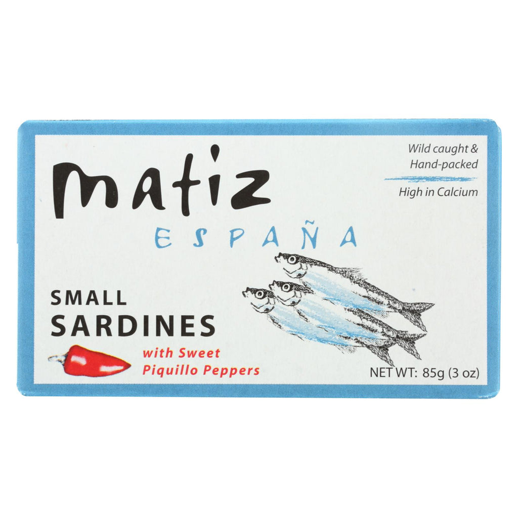 Matiz Sardines - With Piqillo Pepper - Gallego - Case Of 12 - 3 Oz