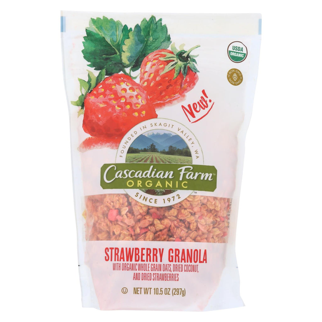 Cascadian Farm Granola - Organic - Strawberry - Case Of 4 - 10.5 Oz