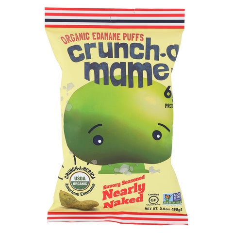 Cruncha Ma Me Edamame - Savory Seasoned Nearly Naked - Case Of 6 - 3.5 Oz.