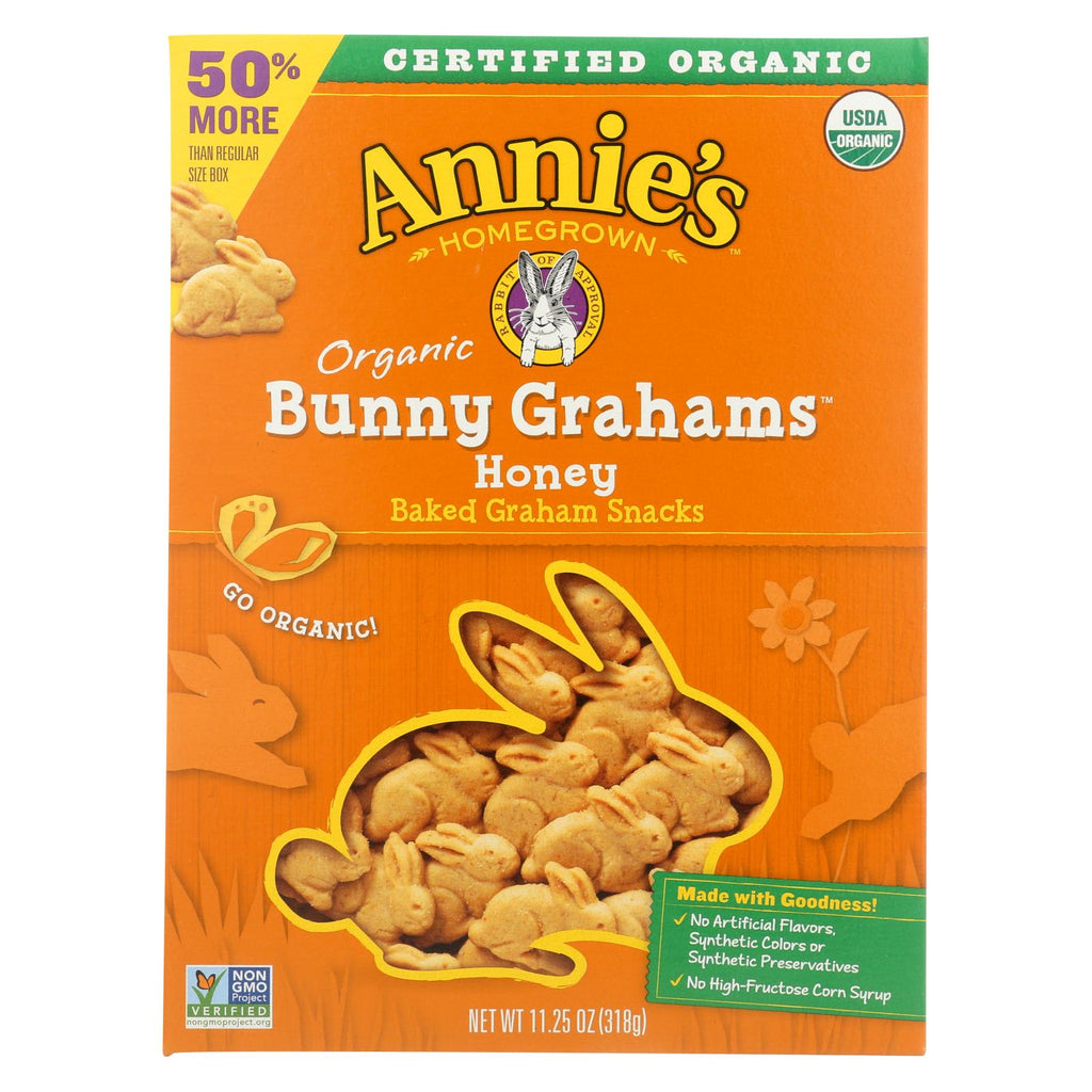 Annie's Homegrown Bunny Grahams - Organic - Honey - Case Of 6 - 11.25 Oz