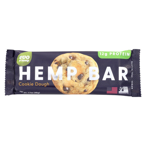 Evo Hemp Bar - Hemp - Chocolate Cookie Dough - Case Of 12 - 1.7 Oz