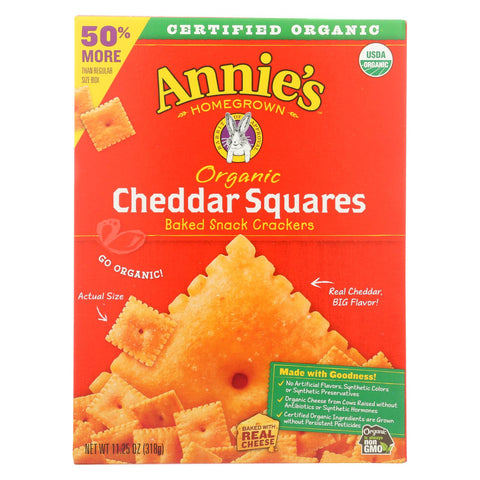 Annie's Homegrown Cheddar Squares Cheddar Squares - Case Of 6 - 11.25 Oz