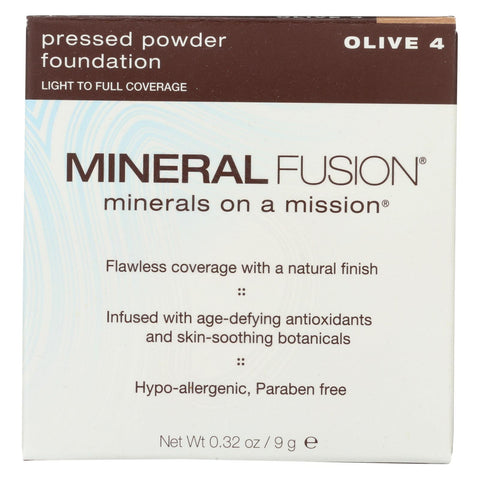 Mineral Fusion - Pressed Powder Foundation - Olive 4 - 0.32 Oz.