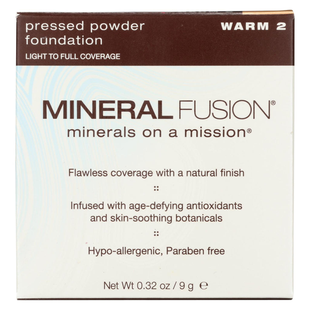 Mineral Fusion - Pressed Powder Foundation - Warm 2 - 0.32 Oz.