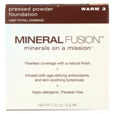 Mineral Fusion - Pressed Powder Foundation - Warm 3 - 0.32 Oz.