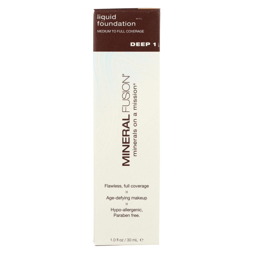 Mineral Fusion - Liquid Mineral Foundation - Deep 1 - 1 Oz.