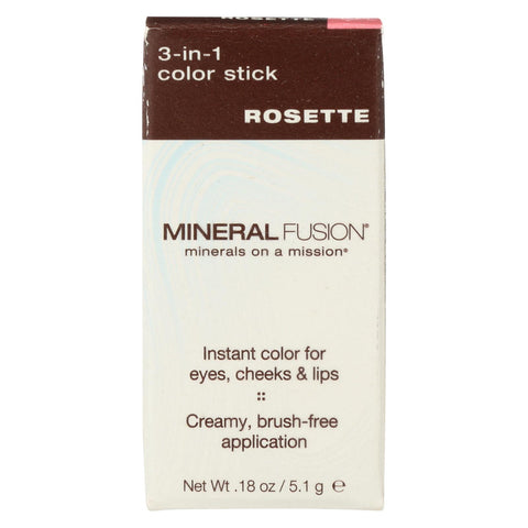 Mineral Fusion - 3-in-1 Color Stick - Rosette - 0.18 Oz.