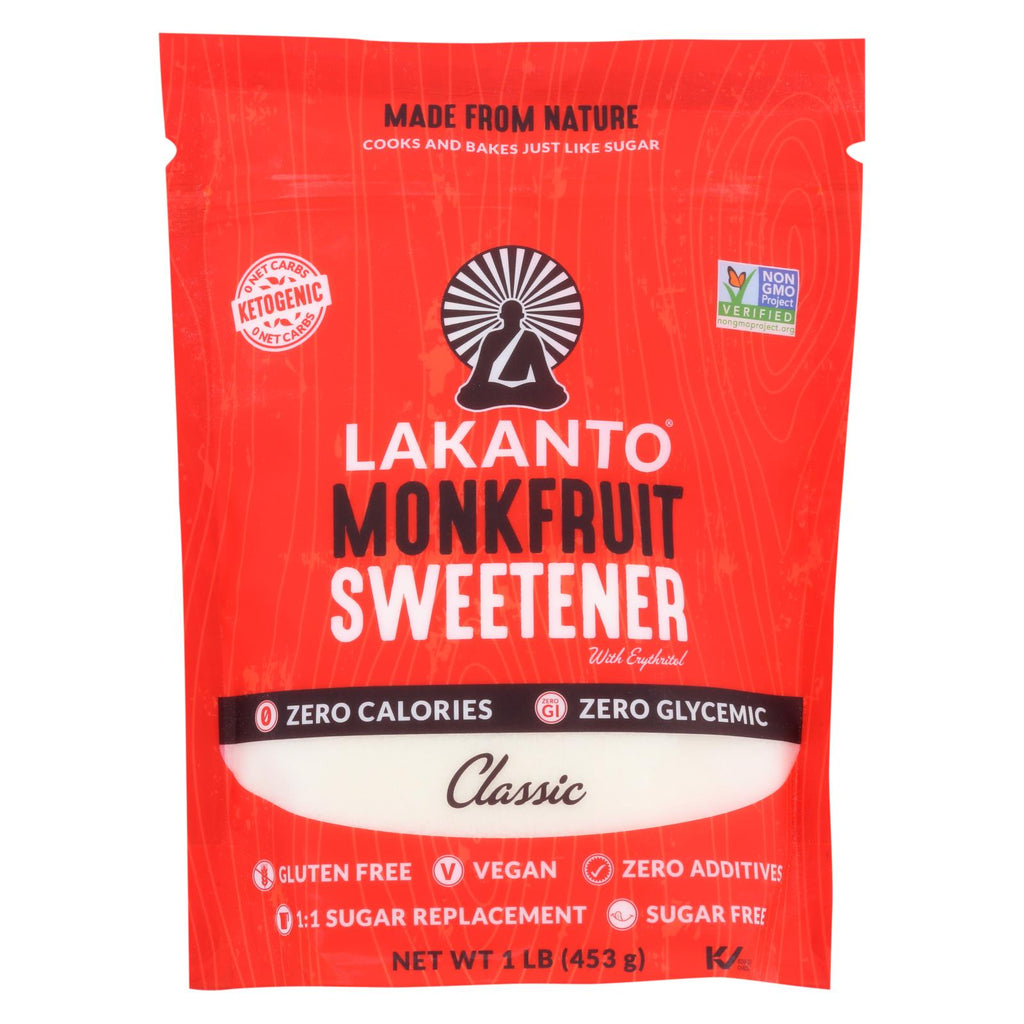 Lakanto - Classic Monkfruit Sweetener - Case Of 8 - 16 Oz.