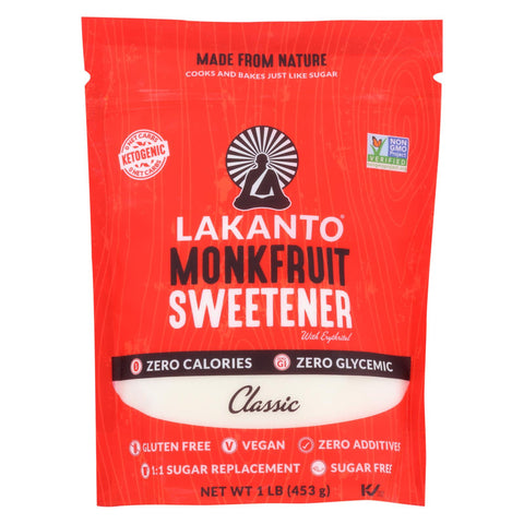 Lakanto - Classic Monkfruit Sweetener - Case Of 8 - 16 Oz.