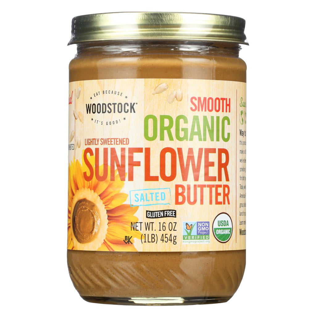 Woodstock Organic Sunflower Seed Butter - Lightly Sweetened - 16oz.