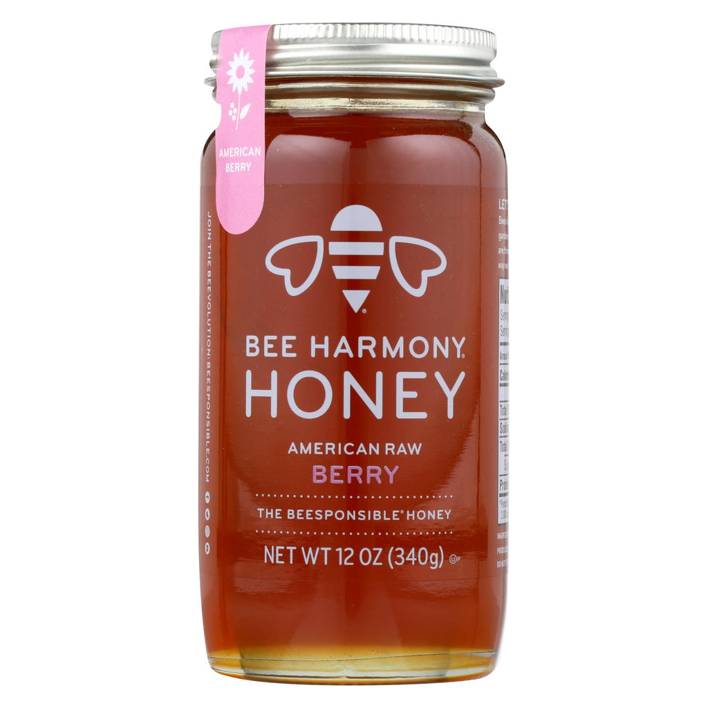 Bee Harmony - Honey - American Raw Berry - Case Of 6-12 Oz.