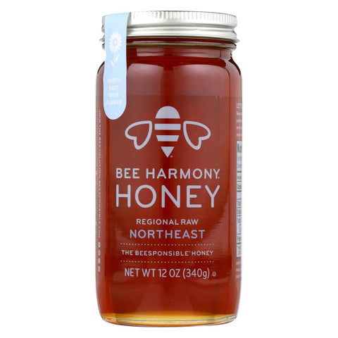 Bee Harmony - Honey - Regional Raw Northeast - Case Of 6-12 Oz.