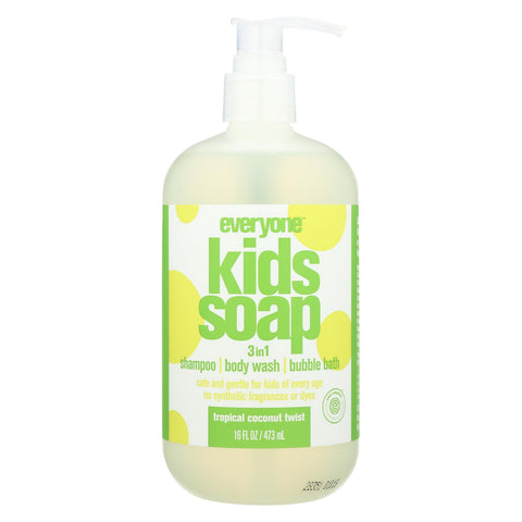 Everyone Kid Soap - Tropical Coconut Twist - Case Of 1 - 16 Fl Oz.