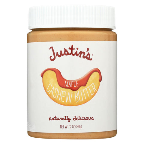 Justin's Nut Butter Cashew Butter - Maple - Case Of 6 - 12 Oz.