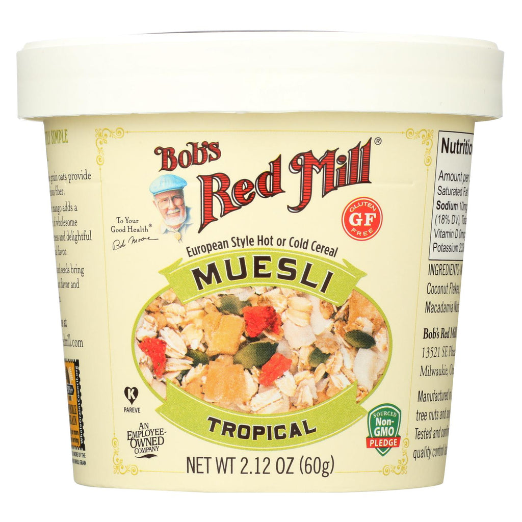 Bob's Red Mill - Muesli Cup - Tropical - Case Of 12 - 2.12 Oz.