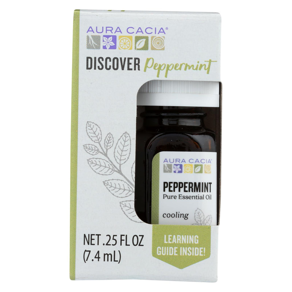 Aura Cacia - Discover Essential Oil - Peppermint - Case Of 3-.25 Fl Oz.