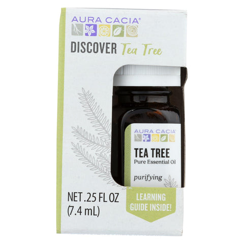 Aura Cacia - Discover Essential Oil - Tea Tree - Case Of 3-.25 Fl Oz.