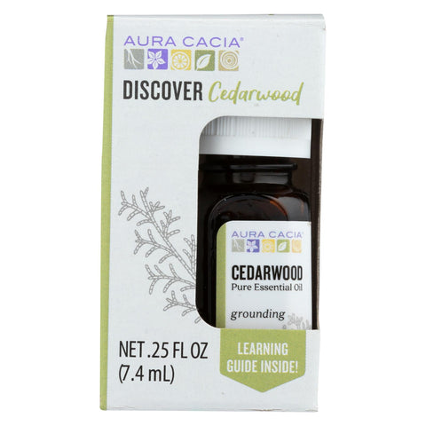 Aura Cacia - Discover Essential Oil - Cedarwood - Case Of 3-.25 Fl Oz.