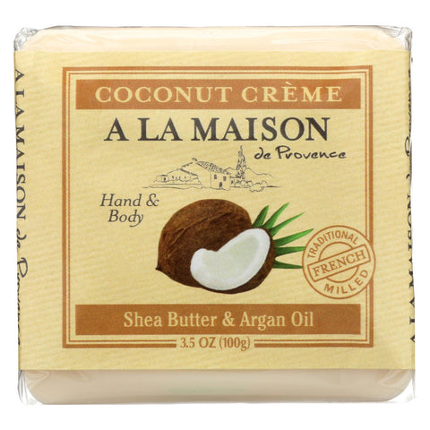 A La Maison - Bar Soap - Pure Coconut - Case Of 6 - 3.5 Oz