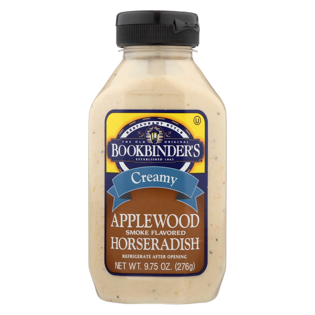 Bookbinder's - Horseradish Sauce - Creamy Applewood Smoke Flavored - Case Of 9 - 9.75 Oz.